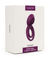 Svakom Tammy - vibruojantis penio ir sėklidžių žiedas - įkraunamas, violetinis