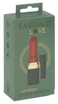 Emerald Love - įkraunamas, vandeniui atsparus lūpdažių formos vibratorius (raudonas)