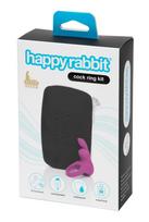 Happyrabbit - vibruojantis penio žiedas su dėkliuku - violetinis