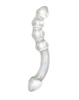 Rimba Xena - stiklinis dvigubas dildo - skaidrus