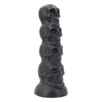 Topped Monster - kaukolės dildo - 22 cm (juodas)