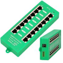 Extralink 8-Port | Gigabit PoE Injector | Active, 8 Gigabit 802.3at/af ports, Mode A