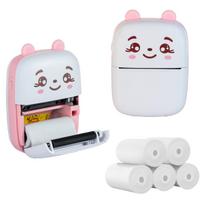 Extralink Set | EPP-001 Pink thermal printer + Plain thermal paper, 5 rolls |