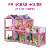 Lėlių namelio vila „Pasidaryk pats“ Surenkamas namas Sweet Castle Model Simuliation Playset Žaislų rinkinys