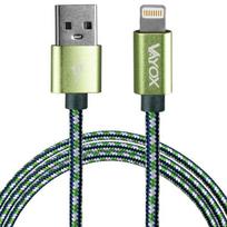 USB - žaibo laidas žalias 1,5 m VA0147 Vayox