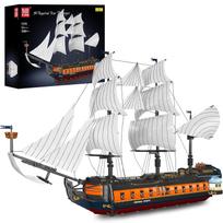MOULD KING 13192 Piratų laivo statybinis blokas MOC imperatoriškasis flagmanas, žaislų modelis, surinkimo laivas, plytų rinkinys, skirtas vaikams Kalėdų dovana 13192