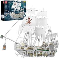 MOULD KING 13193 Piratų laivo statybinis blokas MOC skeletas piratų laivo modelis žaislų surinkimas laivas plytų rinkinys vaikams kalėdinė dovana 13193