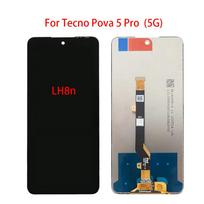 LCD ekranas Tecno Pova 5 Pro LH8n LCD ekranas jutiklinis ekranas skaitmenizatorius pilnas mazgas pakeitimas juoda