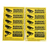 10 vnt CCTV apsaugos 24 valandų vaizdo stebėjimo ženklo kamera, įspėjantys automobilio lipdukai 10Pcs