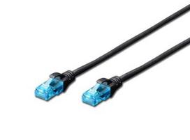 DIGITUS CAT 5e U-UTP patch cable PVC AWG 26 7 length 1 m color black