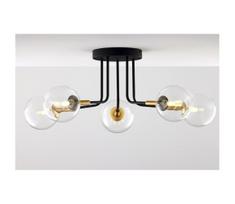 Jupiter 2040 - Sietynas ant stulpo BURANO 5xG9/10W/230V juoda/auksas/permatoma