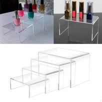 Acrylic Riser Display Shelf Collectibles Multilayer Reveal Frame Clear