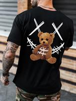 Manfinity LEGND Vyriški marškinėliai su meškiuko atspaudu 2XL brown
