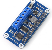 Dviejų kanalų nuolatinės srovės variklio valdiklis, I2C sąsaja - priedėlis skirtas Raspberry Pi - Waveshare 15364