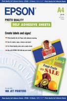 EPSON Photo Quality Self-Adhesive Paper – A4 size matte labels, maximum resolution 1440 dpi, 10 sheets per pack (C13S041106)