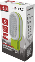 LED žibintuvėlis ENTAC, IP44, 1W, 60lm, elementai 2xCR1220(neįeina), su magnetu, 4 režimai