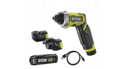 Akumuliatorinis suktuvas RYOBI RSD4-120TA2, 4,0 V, 2,0 Ah Li-ion, 5 Nm, su priedais sukti kampuose