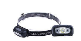LED žibintas ant galvos ENTAC, IP54, 5W, 118lm, 700mAh, pakraunamas, USB, su sensoriumi