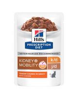 HILL'S PRESCRIPTION DIET k/d + Mobility su vištiena 12 x 85 g paketėliuose