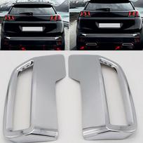 Išorinio išmetimo duslintuvo dekoratyvinė dangčio apdaila skirta 2017 2018 2019 2020 Peugeot 3008 5008 chrome