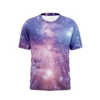 Galaxy Vyriški Marškinėliai Kosmosas Visata Žaibas 3D Spausdinimas Streetwear Vyrams Moterims Apvalus Kaklas Per dydį Marškinėliai Harajuku Marškinėliai Viršūnės Drabužiai S