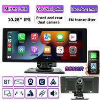 10,26 colio jutiklinis ekranas Stereo radijo belaidis Carplay Android Auto MP5 grotuvas BT Mirrorlink Dash Cam su kamera