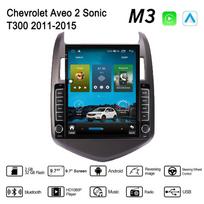 9,7 colio Android automobilio radijas, skirtas Chevrolet Aveo 2 Sonic T300 2011-2015 2 DIN Tesla vertikalus ekranas Carplay Auto Radio Multimedijos grotuvas 2+32GB