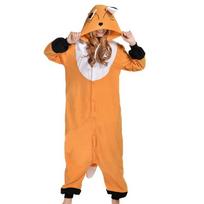 „Fox Kigurumi Onesie“ suaugusiems moteriška pižama, vilnonė, vientisa pižama viso kūno Helovino Cosplay festivalio apranga M