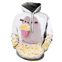 New Fashion Popcorn 3D Printed Funny Hoodie Women's Clothing Autumn Long Sleeve Hooded Unisex Streetwear Pullover Tops S