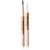 Revolution Fluffy Brow Filter Duo dvipusis antakių pieštukas fiksacijai ir formai palaikyti atspalvis Blonde 0.12 g