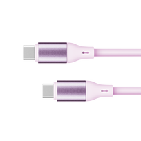 USB tipas C – C tipo USB kabelis 1 m silikoninis rožinis Kruger&Matz Basic