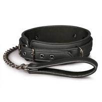 Easytoys - BDSM antkaklis su pavadėliu - juodas