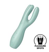 „Satisfyer Threesome 3“ - įkraunamas klitorio vibratorius (mėtos spalvos)