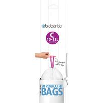 Šiukšlių maišai Brabantia C 10-12 L (20 vnt.), balti, 245343