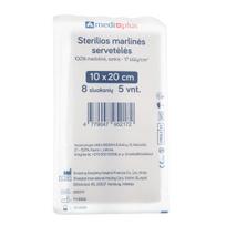AMEDIPLUS, sterilios marlinės servetėlės, 10*20 cm 8sl., 5 vnt