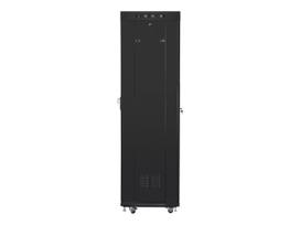 Komutacinė spinta pastatoma LANBERG 19" 42U 600x600 glass door LCD flat pack black