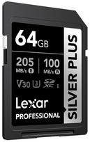 Lexar atm.korta SDXC Silver  Plus 64GB R205/W100 (V30)