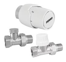 Tiesus radiatoriaus termostatinis rinkinys su 1/2" galvute
