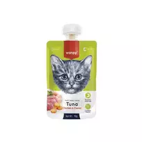 WANPY mėsos pasta katėms su tunu, vištiena ir morkomis, 90 g