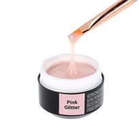 Statybinis gelis Solid Sincero Salon, Pink Glitter, 15 ml