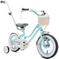 12 colių mergaitės dviratis HEART BIKE - mėtų