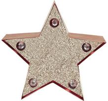 Šviečianti dekoracija STAR WITH GLITTER