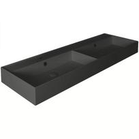 Dvigubas praustuvas Simas Agile 141x46 cm, juoda matinė, AG141D NERO MATT