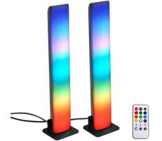 KOMPLEKTAS 2x LED RGB Pritemdomas stalinis šviestuvas LED/5W/5V + nuotolinio valdymo pultas