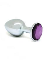 Rimba XS - sidabrinis metalinis analinis kaištis su violetiniu akmenuku