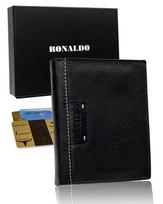 Juoda odinė vyriška rfid piniginė - Ronaldo