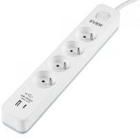 EVER Surge protector strip PROTECT 4PL 1A1C USB T/LZ12-PRO015/1000