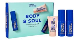 Rinkinys Bloom & Blossom Body & Soul: kūno kremas, 25 ml + sausas kūno aliejus, 50 ml + purškiklis, 40 ml