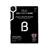 Antakių ir blakstienų laminavimo pirmas žingsnis Beautiful Brows & Lashes Professional BOMB Step 1 BOMB4, blakstienas ir antakius prisotinantis kremas, 10 vnt x 1.5 ml