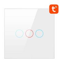 Išmanusis šviesos jungiklis WiFi Avatto TS02-EU-W3 3 Way TUYA (balta)